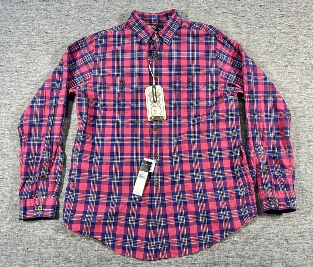 Polo Ralph Lauren Gorakshep Plaid Shirt Mens Large Nepal Everest Base Camp